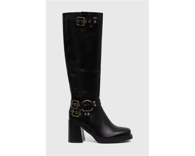 Answear Lab cizme femei, culoarea negru, cu toc drept