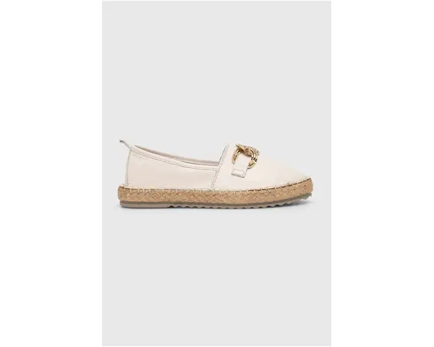 Answear Lab espadrile de piele culoarea bej
