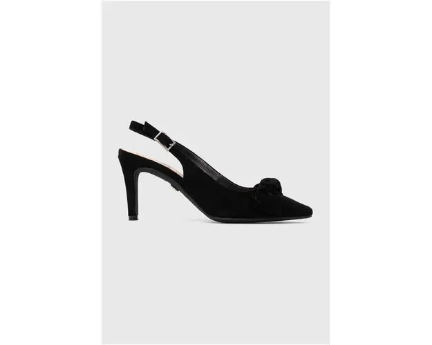 Answear Lab tocuri din piele intoarsa culoarea negru