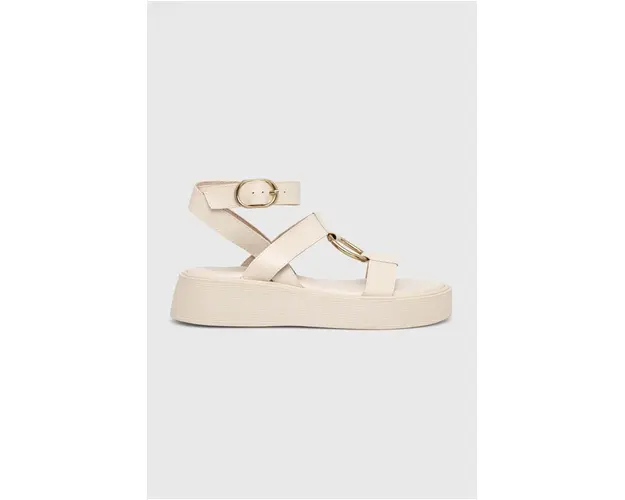 Answear Lab sandale femei, culoarea bej, cu platforma