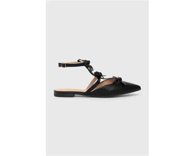 Answear Lab balerini culoarea negru, cu toc deschis