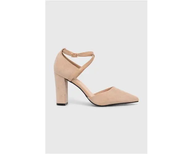 Answear Lab pumps culoarea bej, cu toc drept
