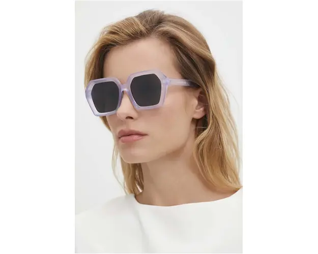 Answear Lab ochelari de soare femei, culoarea alb