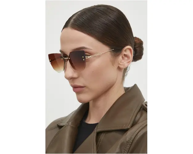 Answear Lab ochelari de soare femei, culoarea maro