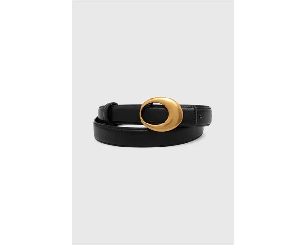 Answear Lab curea de piele femei, culoarea negru