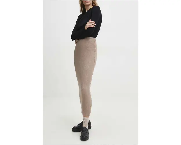Answear Lab fusta culoarea bej, midi, creion