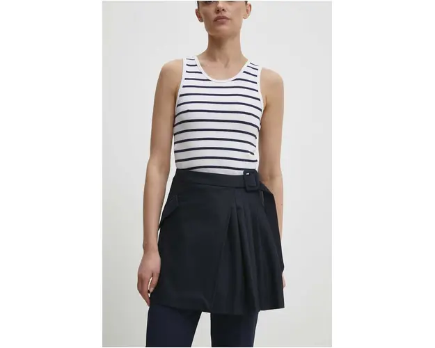 Answear Lab fusta culoarea albastru marin, mini, evazati