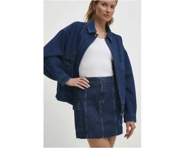 Answear Lab fusta jeans mini, drept