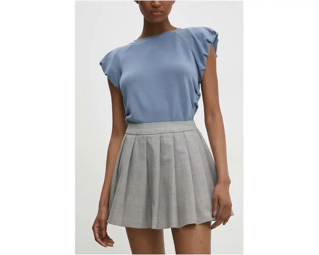 Answear Lab fusta culoarea gri, mini, evazati