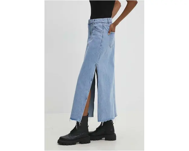 Answear Lab fusta jeans maxi, drept