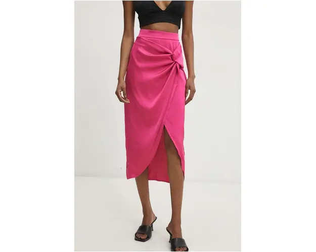 Answear Lab fusta culoarea roz, midi, drept