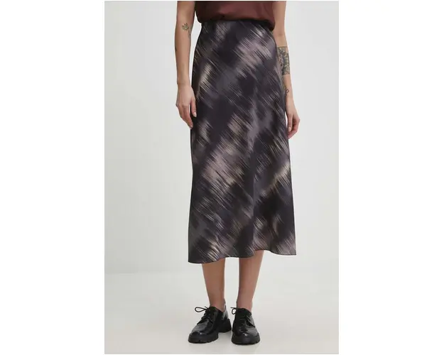 Answear Lab fusta culoarea negru, midi, evazati