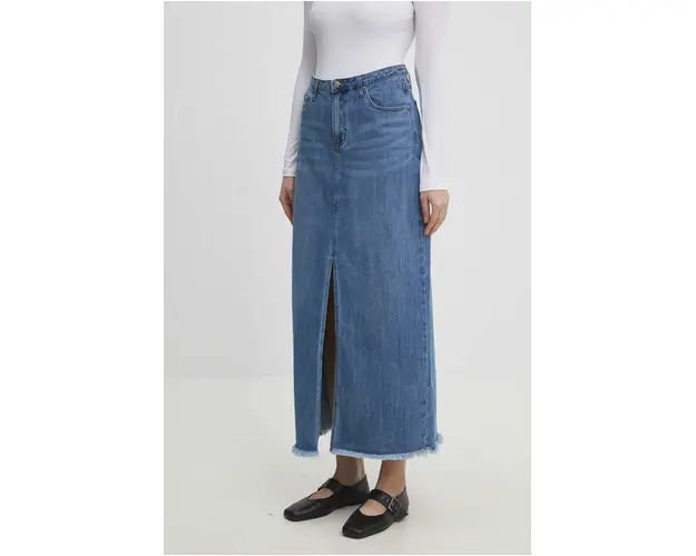 Answear Lab fusta jeans maxi, drept