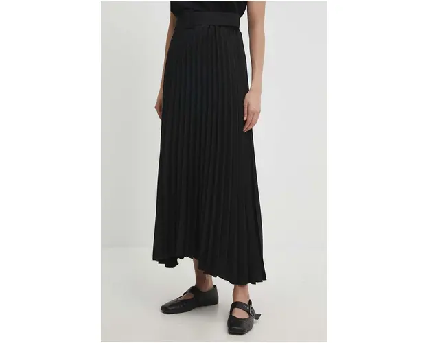 Answear Lab fusta culoarea negru, maxi, evazati
