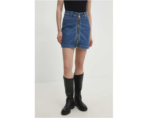 Answear Lab fusta jeans mini, evazati