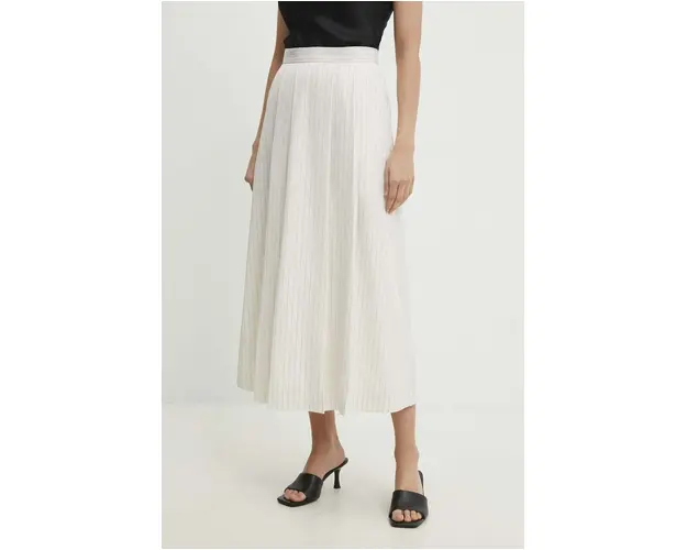 Answear Lab fusta culoarea alb, maxi, evazati