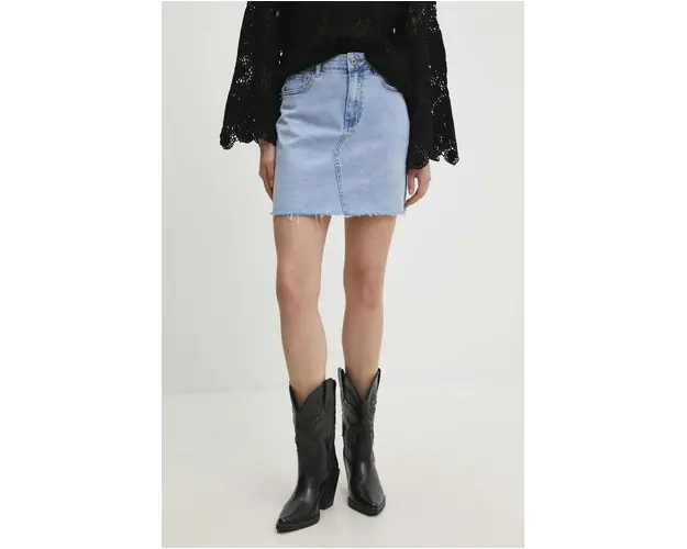 Answear Lab fusta jeans mini, drept