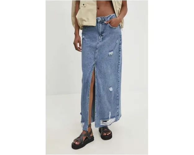 Answear Lab fusta jeans maxi, drept