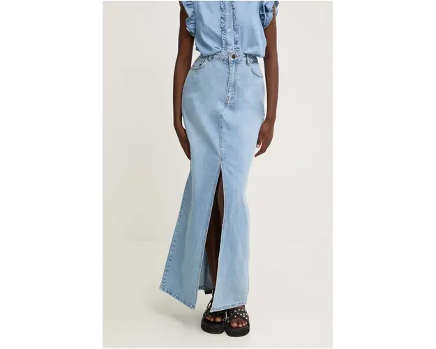 Answear Lab fusta jeans maxi, evazati