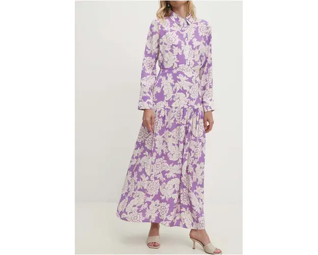 Answear Lab fusta culoarea violet, maxi, evazati
