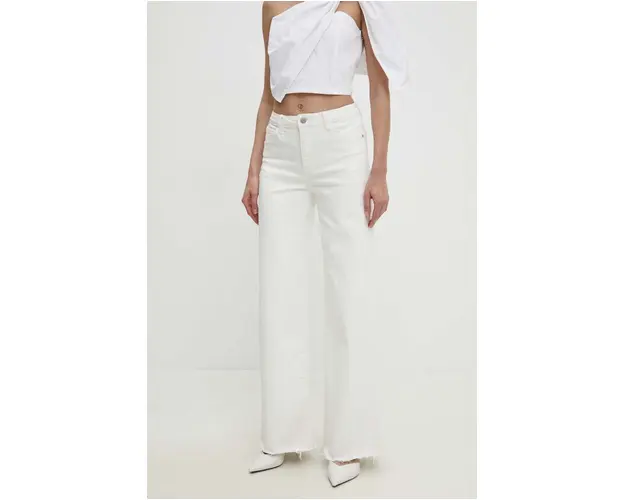 Answear Lab jeansi femei, culoarea alb
