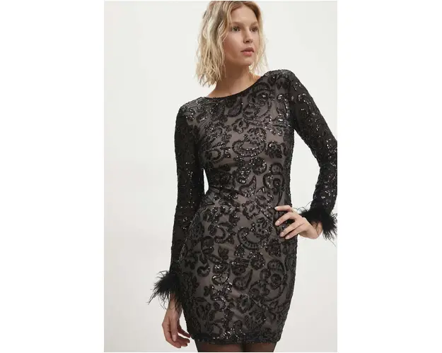 Answear Lab rochie culoarea negru, mini, mulata