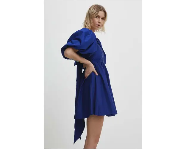 Answear Lab rochie culoarea albastru marin, mini, evazati