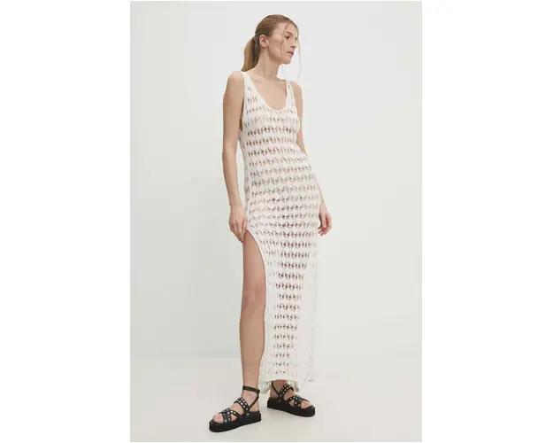 Answear Lab rochie culoarea bej, maxi, drept