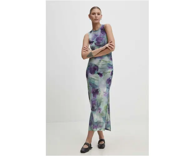 Answear Lab rochie culoarea violet, maxi, mulata