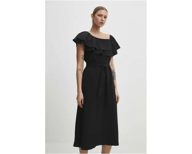 Answear Lab rochie culoarea negru, mini, evazati