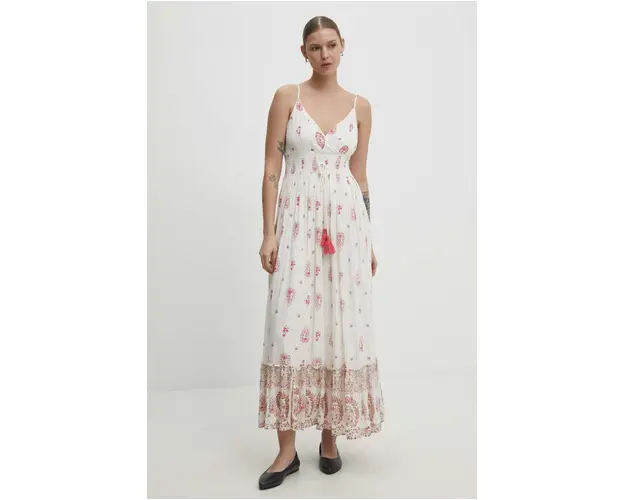 Answear Lab rochie culoarea roz, maxi, evazati