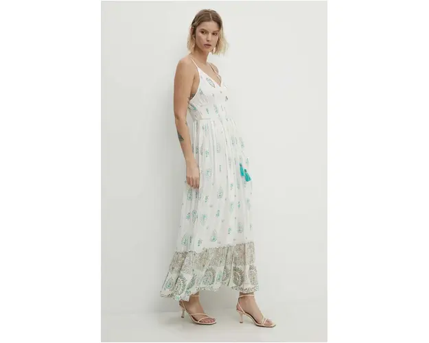 Answear Lab rochie culoarea turcoaz, maxi, evazati