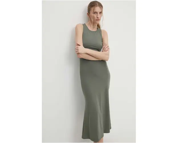 Answear Lab rochie culoarea gri, midi, evazati