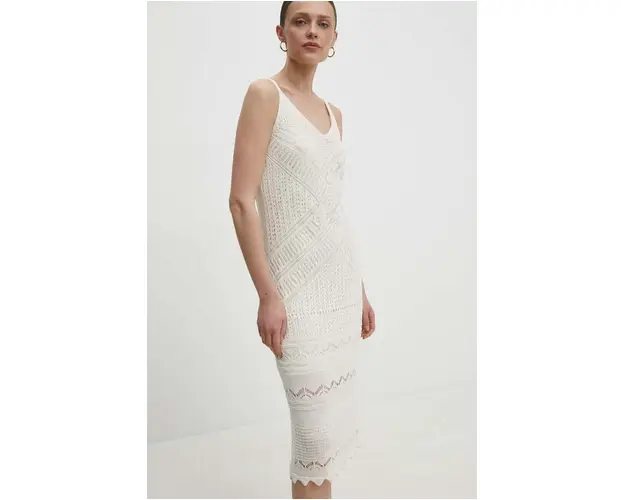 Answear Lab rochie culoarea bej, mini, mulata