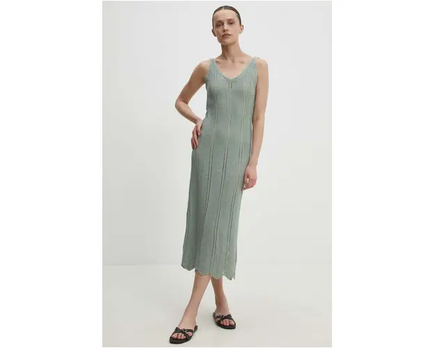 Answear Lab rochie culoarea turcoaz, maxi, mulata