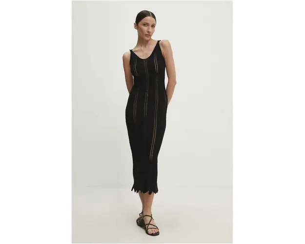 Answear Lab rochie culoarea negru, maxi, mulata