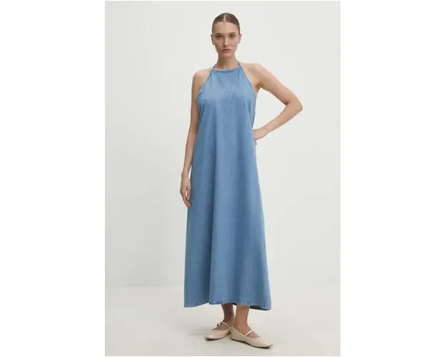 Answear Lab rochie jeans maxi, evazati