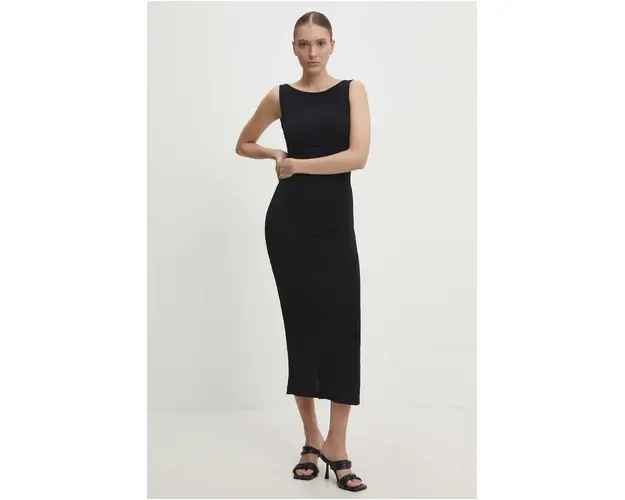 Answear Lab rochie culoarea negru, maxi, mulata