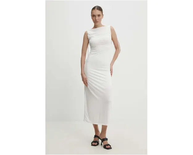 Answear Lab rochie culoarea alb, maxi, mulata