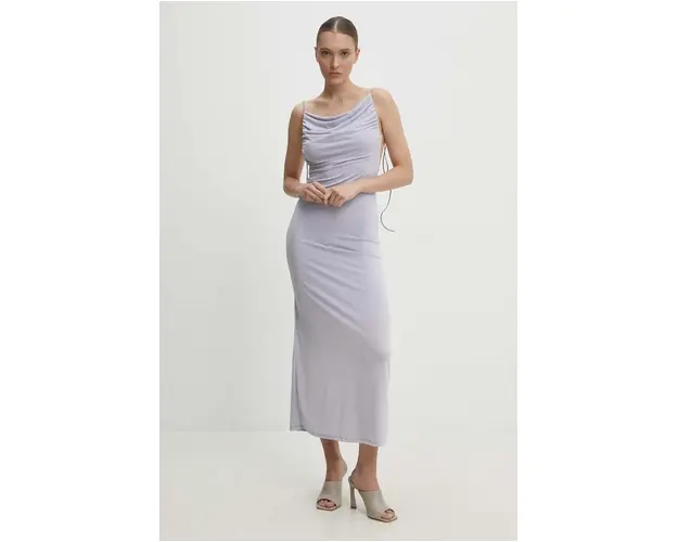 Answear Lab rochie culoarea violet, maxi, mulata