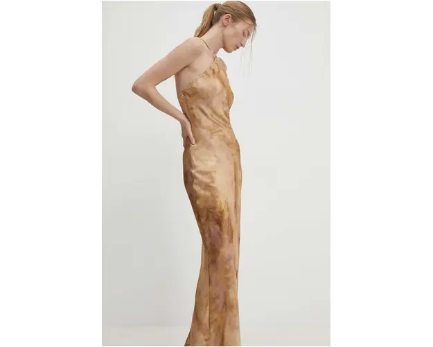 Answear Lab rochie culoarea auriu, maxi, drept