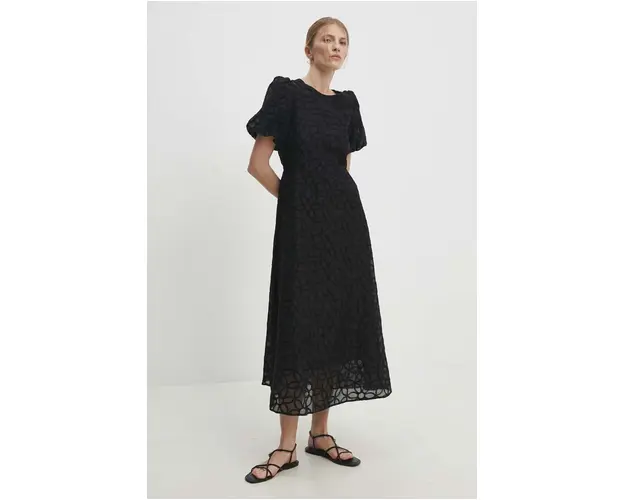 Answear Lab rochie culoarea negru, maxi, evazati