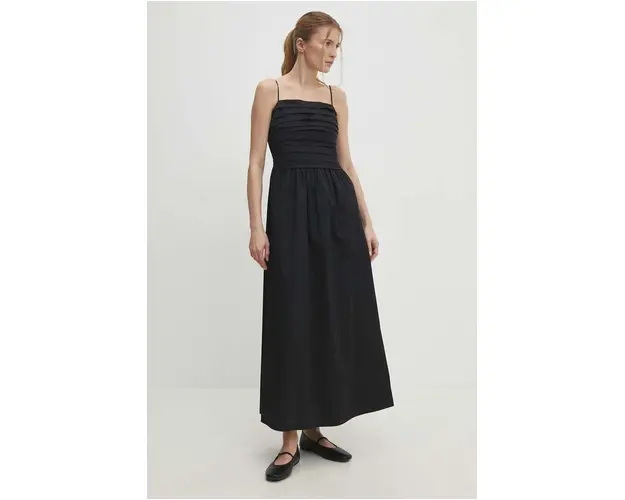 Answear Lab rochie culoarea negru, maxi, evazati