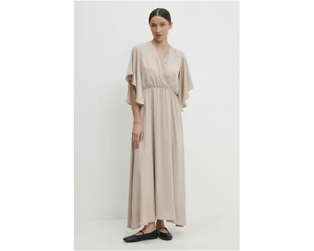 Answear Lab rochie culoarea bej, maxi, evazati