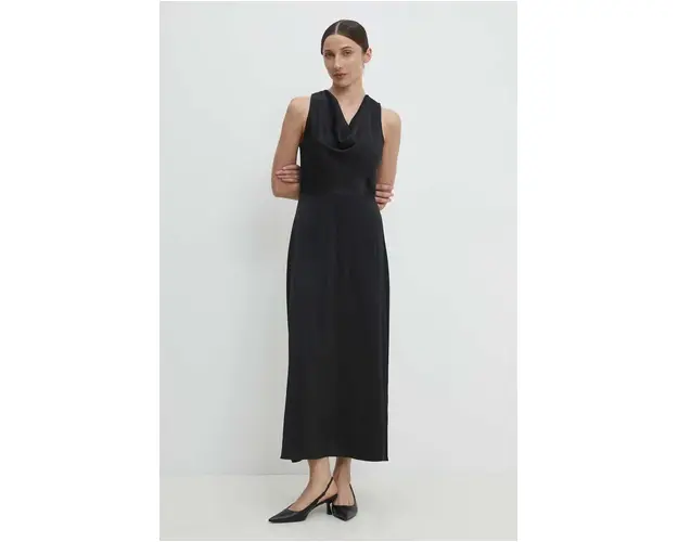 Answear Lab rochie culoarea negru, maxi, evazati