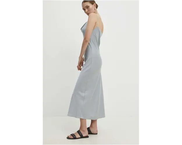 Answear Lab rochie culoarea gri, maxi, drept