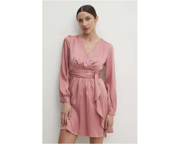 Answear Lab rochie culoarea roz, mini, evazati