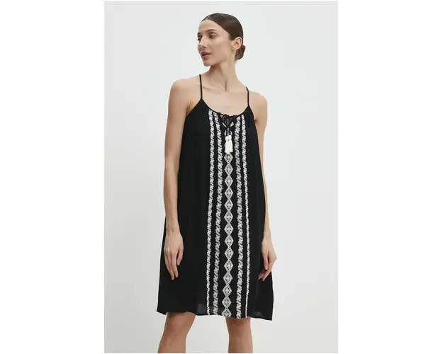Answear Lab rochie culoarea negru, mini, evazati