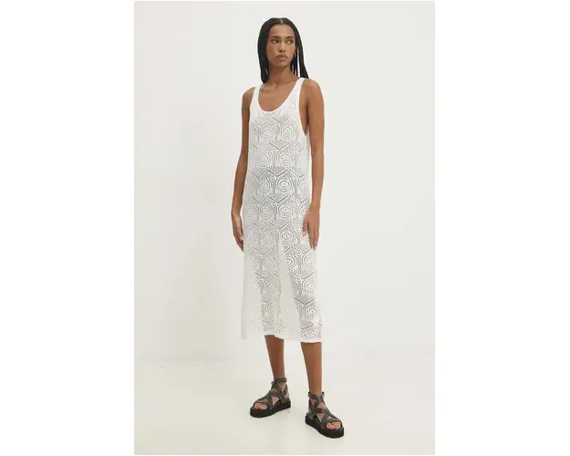 Answear Lab rochie culoarea alb, midi, drept