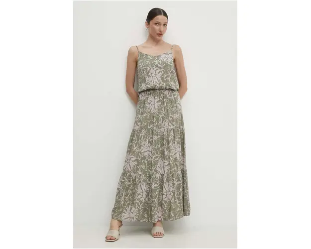 Answear Lab rochie culoarea verde, maxi, drept